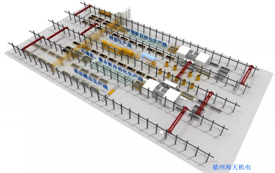 PC構件生產(chǎn)線(xiàn)如何布局？海天帶您全方位解讀6種典型布局